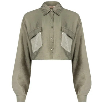 textil Dame Skjorter / Skjortebluser Rinascimento CFC0119039003 Militærgrøn