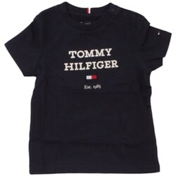 textil Dreng T-shirts m. korte ærmer Tommy Hilfiger KB0KB08671 Sort