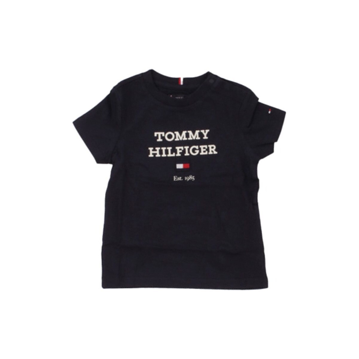 textil Dreng T-shirts m. korte ærmer Tommy Hilfiger KB0KB08671 Sort