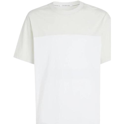 textil Herre T-shirts m. korte ærmer Calvin Klein Jeans  Hvid