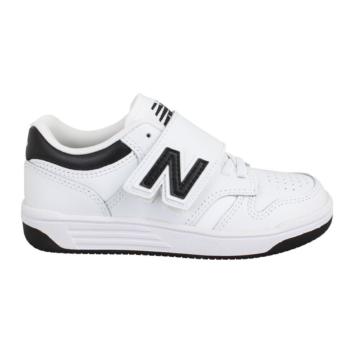 Sko Børn Sneakers New Balance 480 Cuir Enfant White Black Hvid