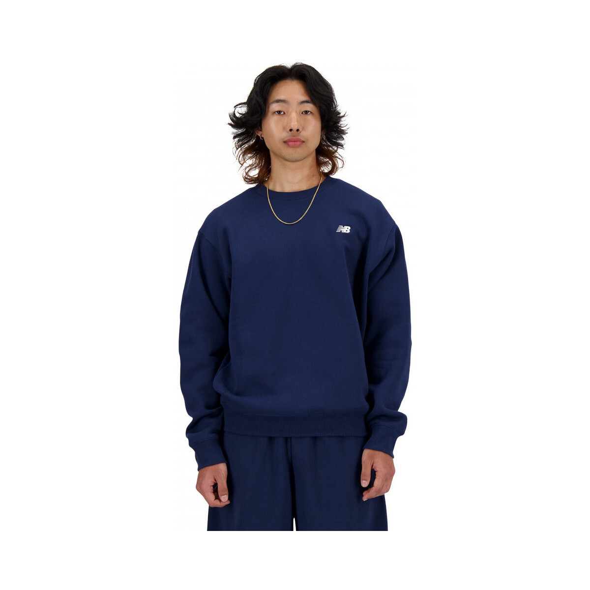 textil Herre Sweatshirts New Balance Sport essentials fleece crew Blå