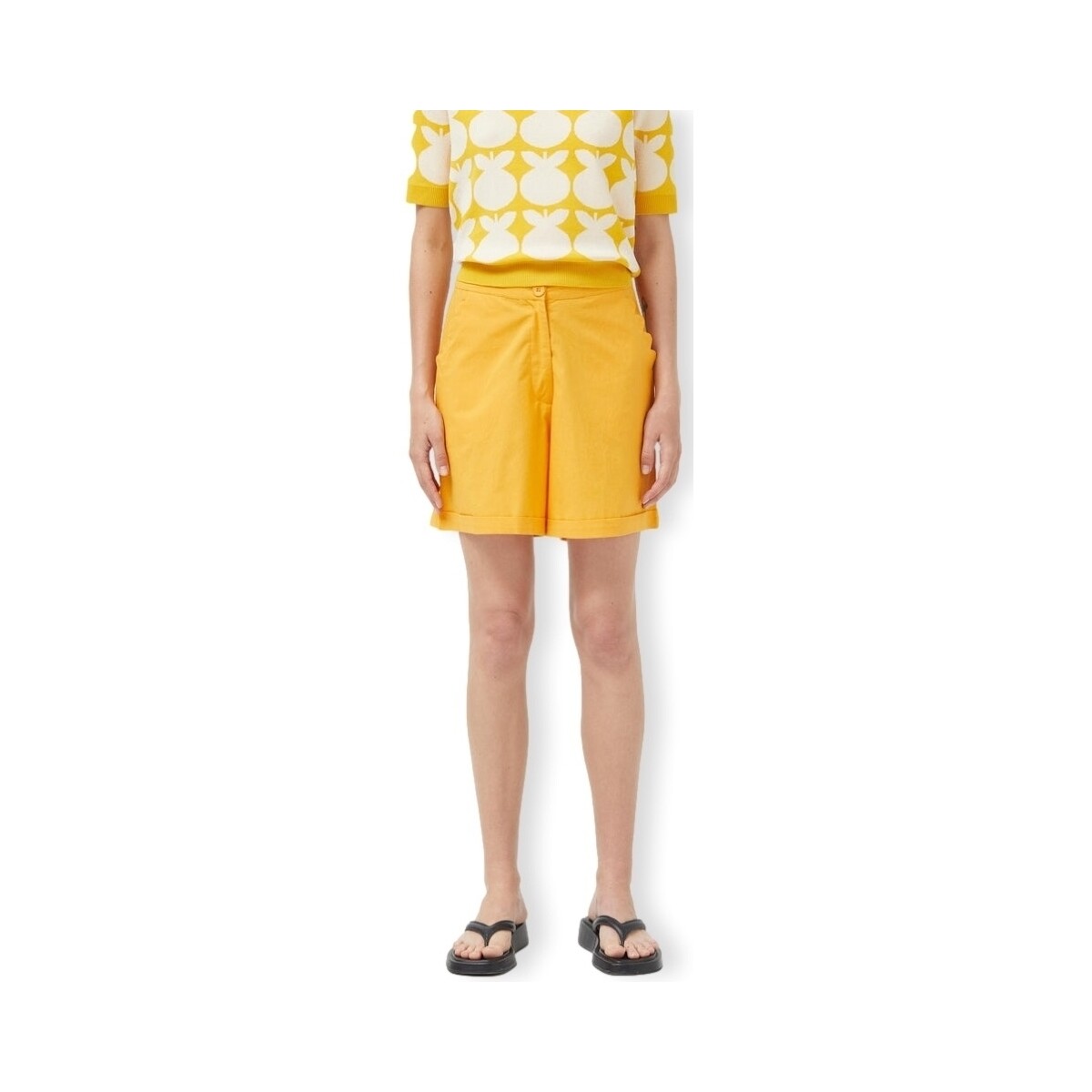 textil Dame Shorts Compania Fantastica COMPAÑIA FANTÁSTICA Shorts 43020 - Mustard Gul