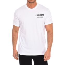 textil Herre T-shirts m. korte ærmer Dsquared S71GD1116-D20014-100 Hvid