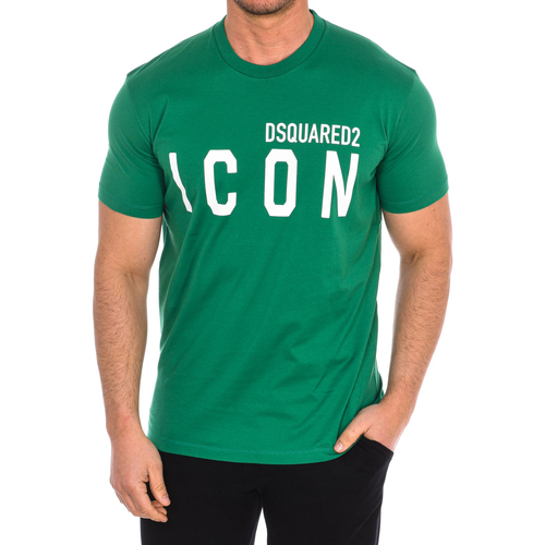 textil Herre T-shirts m. korte ærmer Dsquared S79GC0001-S23009-658 Grøn