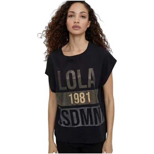 textil Dame T-shirts & poloer Lola Casademunt LS2415041 Sort