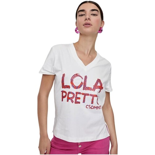 textil Dame T-shirts & poloer Lola Casademunt LS2415037 Hvid