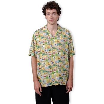 textil Herre Skjorter m. lange ærmer Brava Fabrics Peanuts Comic Aloha Shirt - Yellow Gul