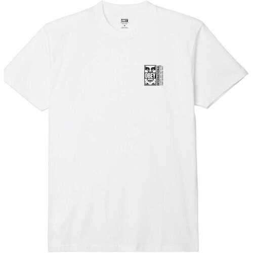 textil Herre T-shirts & poloer Obey icon split Hvid