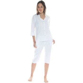 textil Dame Pyjamas / Natskjorte Pilus HORTENSE Hvid
