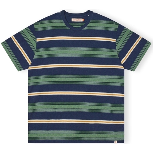 textil Herre T-shirts & poloer Revolution T-Shirt Loose 1363 - Navy Flerfarvet