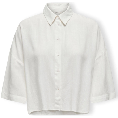 textil Dame Toppe / Bluser Only Noos Astrid Life Shirt 2/4 - Cloud Dancer Hvid