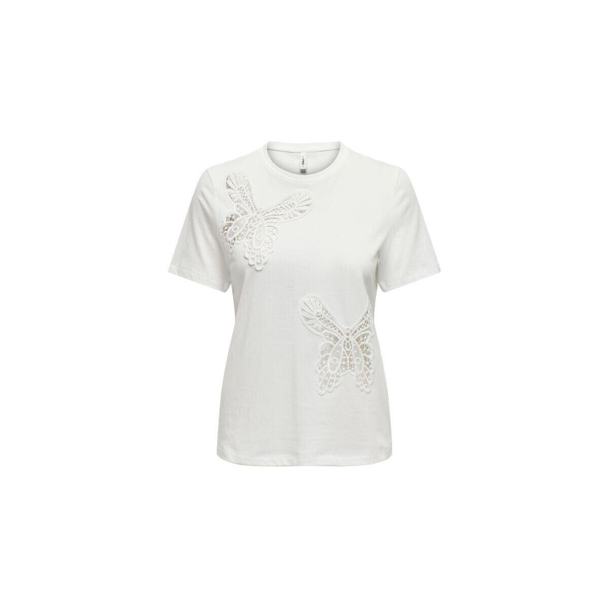 textil Dame T-shirts & poloer Only 15315344 FLY Hvid