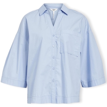 textil Dame Toppe / Bluser Object Demi Shirt 3/4 - Brunnera Blue Blå