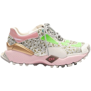 Sko Dame Sneakers Exé Shoes EXÉ Sneakers 134-23 - Green/Pink Flerfarvet
