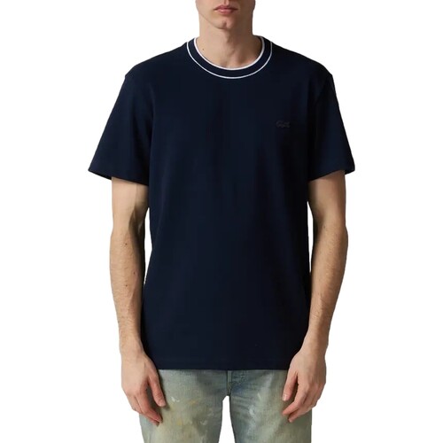 textil Herre T-shirts m. korte ærmer Lacoste  Blå