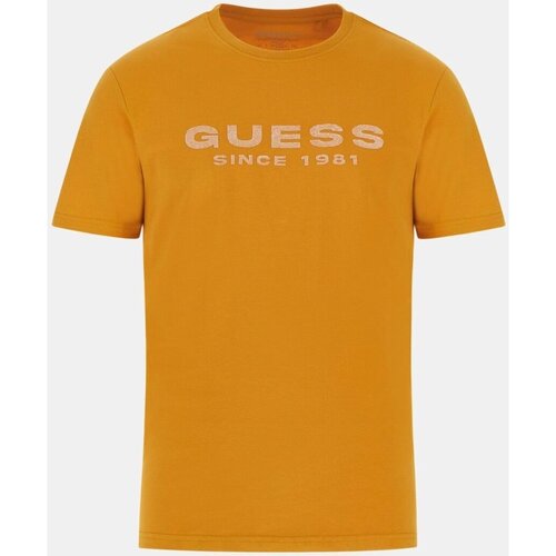 textil Herre T-shirts m. korte ærmer Guess M4GI61 J1314 Orange