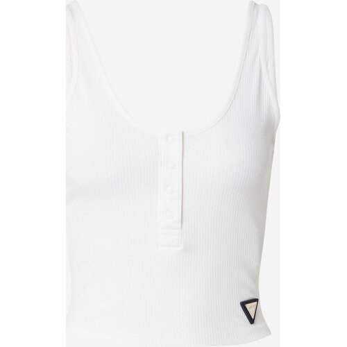 textil Dame Toppe / T-shirts uden ærmer Guess V4GP02 KBCO2 Hvid