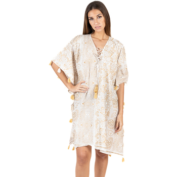 textil Dame Kjoler Isla Bonita By Sigris Kaftan Beige
