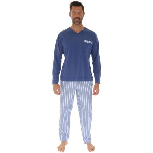 textil Herre Pyjamas / Natskjorte Pilus FREDDI Blå