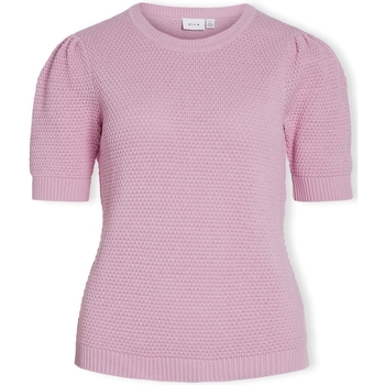 textil Dame Toppe / Bluser Vila Noos Dalo Knit  S/S - Pastel Lavender Pink