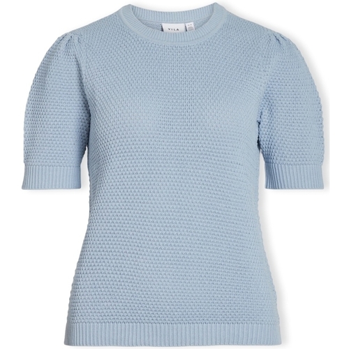 textil Dame Toppe / Bluser Vila Noos Dalo Knit S/S - Kentucky Blue Blå