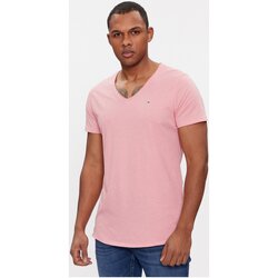 textil Herre T-shirts m. korte ærmer Tommy Jeans DM0DM09587 Pink