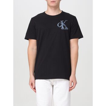 textil Herre T-shirts & poloer Calvin Klein Jeans J30J325498 BEH Sort