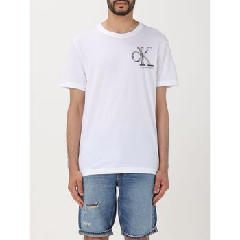textil Herre T-shirts & poloer Calvin Klein Jeans J30J325498 YAF Hvid