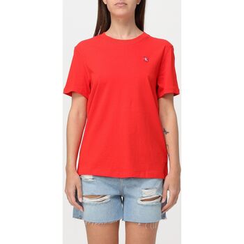 textil Dame T-shirts & poloer Calvin Klein Jeans J20J223226 XA7 Rød