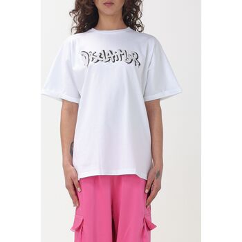 textil Dame T-shirts & poloer Disclaimer 24EDS54316 BIANCO Hvid