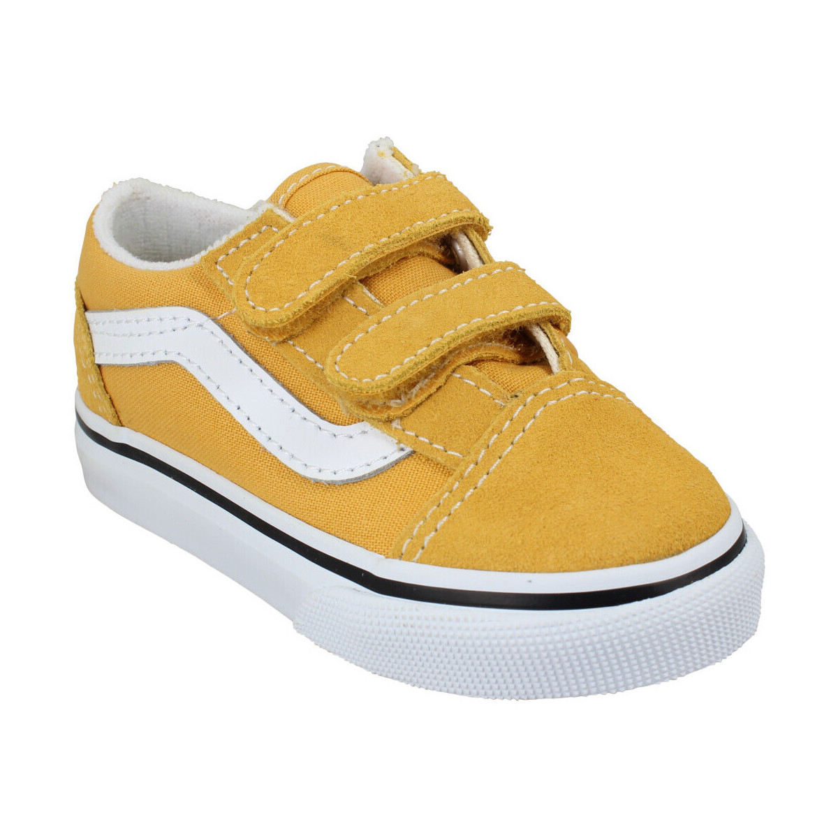 Sko Børn Sneakers Vans Old Skool V Velours Toile Enfant Golden Flerfarvet