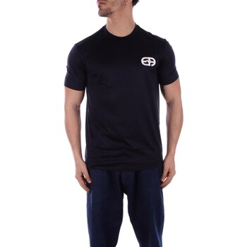 textil Herre T-shirts m. korte ærmer Emporio Armani 8N1TF5 1JUVZ Blå