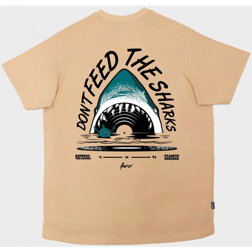 textil Herre T-shirts & poloer Farci Tee shark Beige