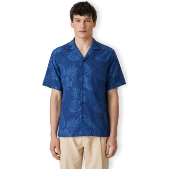 textil Herre Skjorter m. lange ærmer Portuguese Flannel Island Jaquard Flowers Shirt - Blue Blå