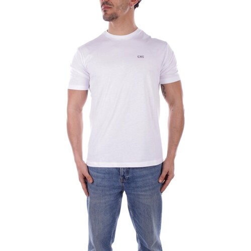 textil Herre T-shirts m. korte ærmer Cnc Costume National NMS47014TS 9701 Hvid