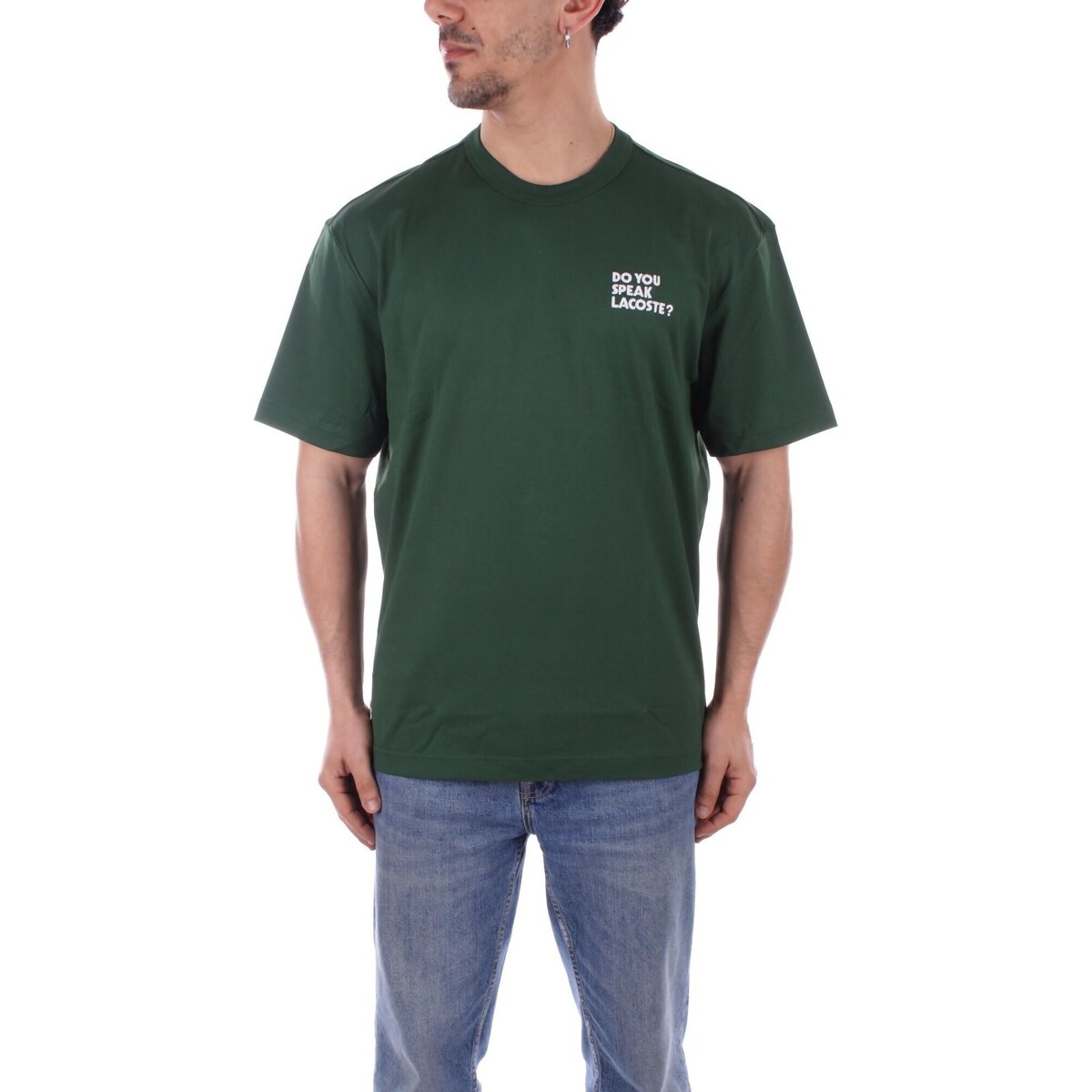 textil Herre T-shirts m. korte ærmer Lacoste TH0133 Grøn