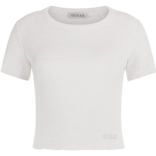 textil Dame T-shirts & poloer Guess W3GP34 KBQI0 Hvid