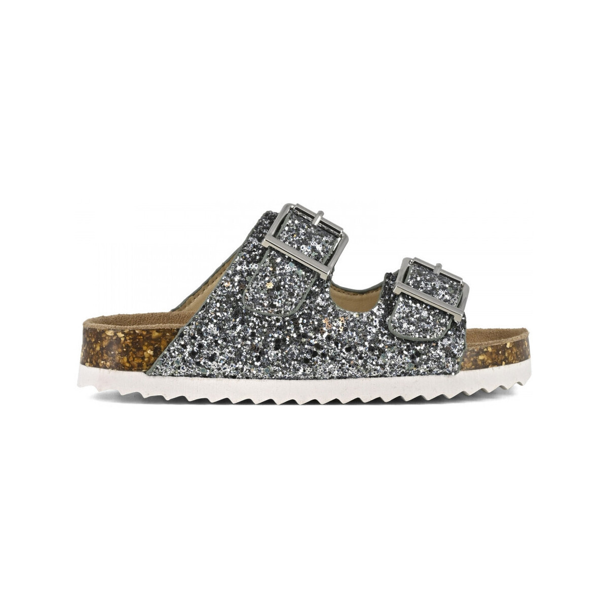 Sko Børn Sandaler Colors of California Glitter sandal 2 buckles Blå