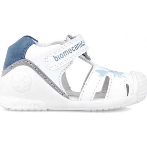 Sko Børn Sandaler Biomecanics Kids Sandals 242123-A - White Blå