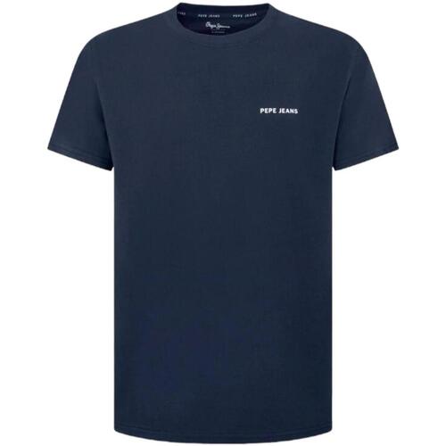 textil Herre T-shirts m. korte ærmer Pepe jeans  Blå