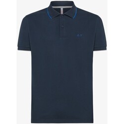 textil Herre Polo-t-shirts m. korte ærmer Sun68 A34113 Blå