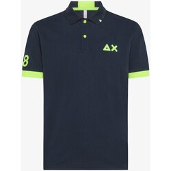 textil Herre Polo-t-shirts m. korte ærmer Sun68 A34122 Blå