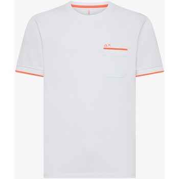 textil Herre T-shirts m. korte ærmer Sun68 T34124 Hvid