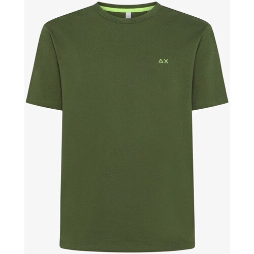 textil Herre T-shirts m. korte ærmer Sun68 T34123 Grøn
