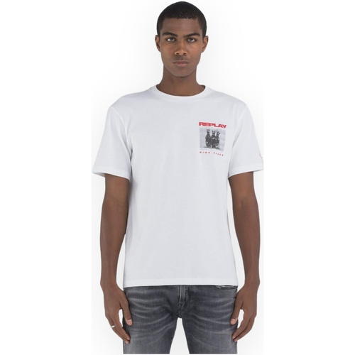textil Herre T-shirts & poloer Replay M676600022662 001 Hvid