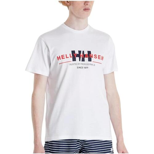 textil Herre T-shirts m. korte ærmer Helly Hansen  Hvid