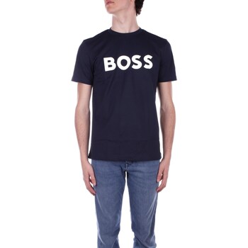 textil Herre T-shirts m. korte ærmer BOSS 50481923 Blå