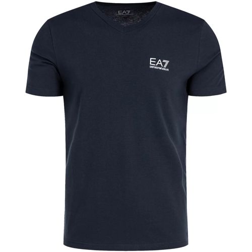 textil Herre T-shirts m. korte ærmer Emporio Armani EA7 8NPT53 PJM5Z Blå