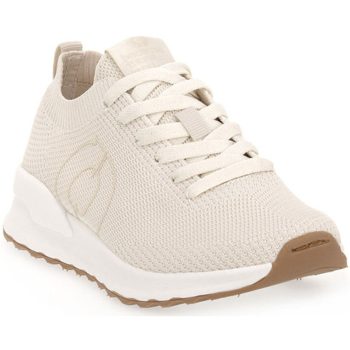 Sko Dame Sneakers Ecoalf OFF WHITE CONDENKNIT Hvid